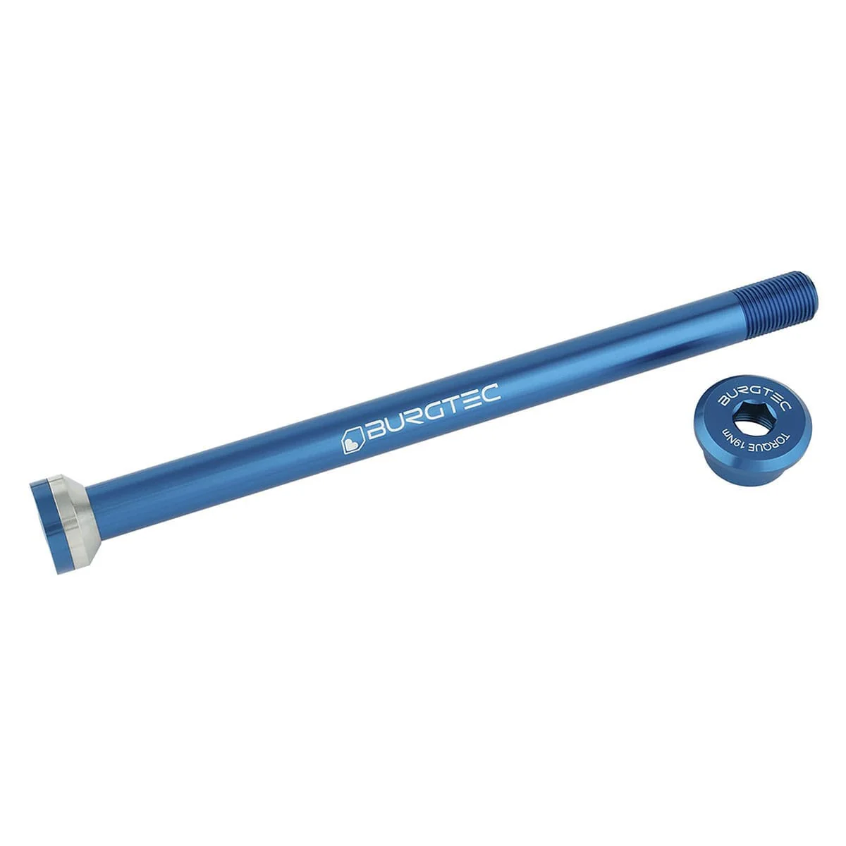 Axe de Roue Arrière BURGTEC 171mm pour Cadres Transition Bleu
