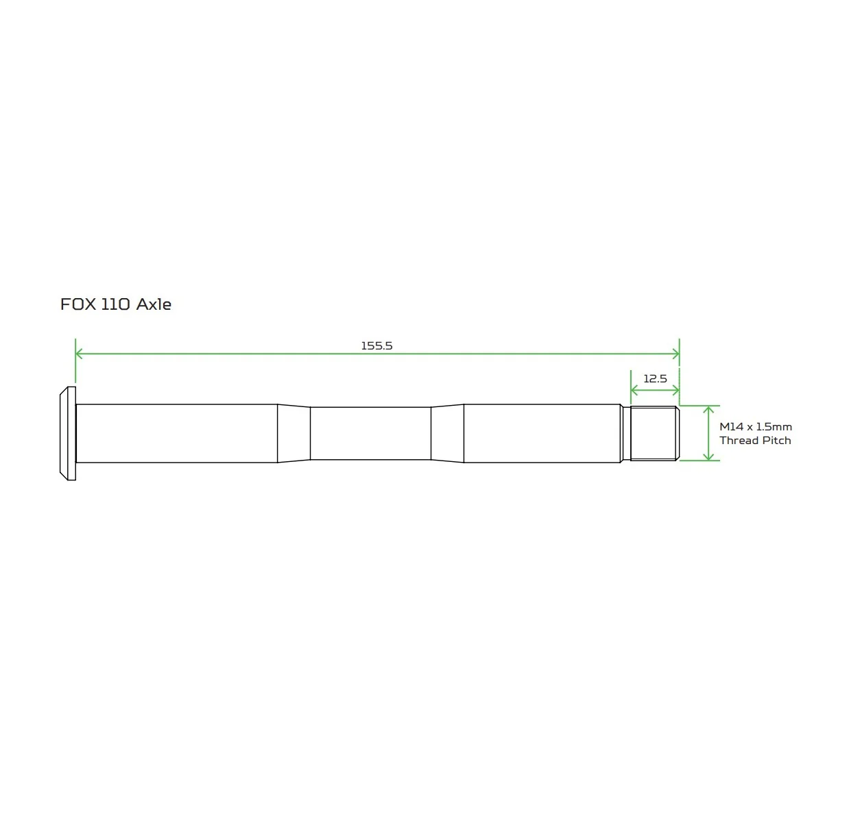 Axe de Roue Avant HOPE pour Fourche FOX 36/38 Noir - Image 2