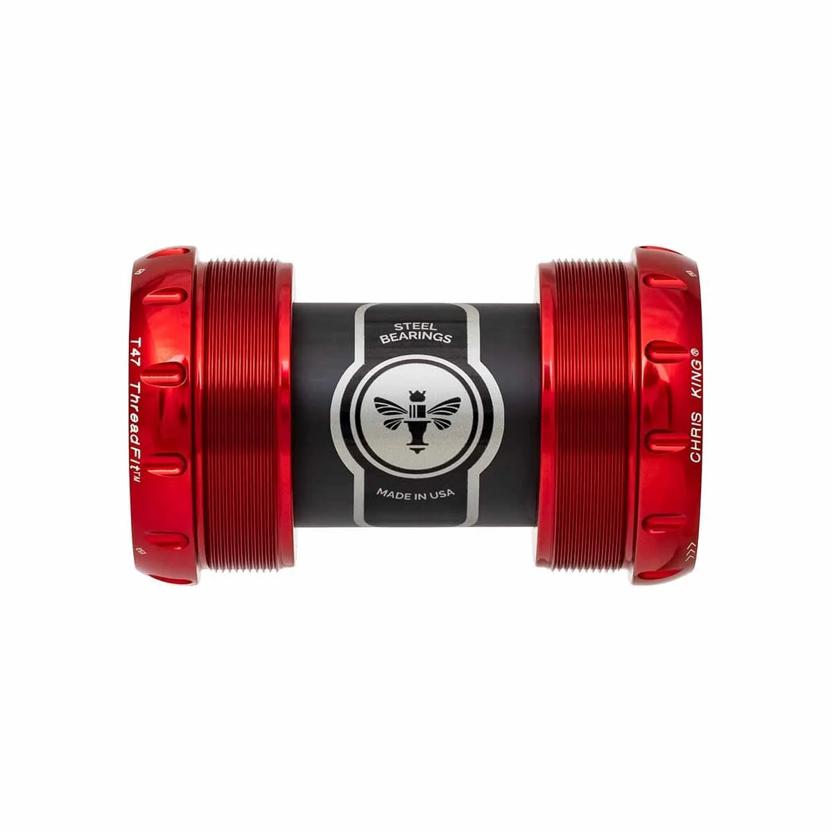 Boîtier de Pédalier CHRIS KING ThreadFit T47 30X 68/73mm Rouge