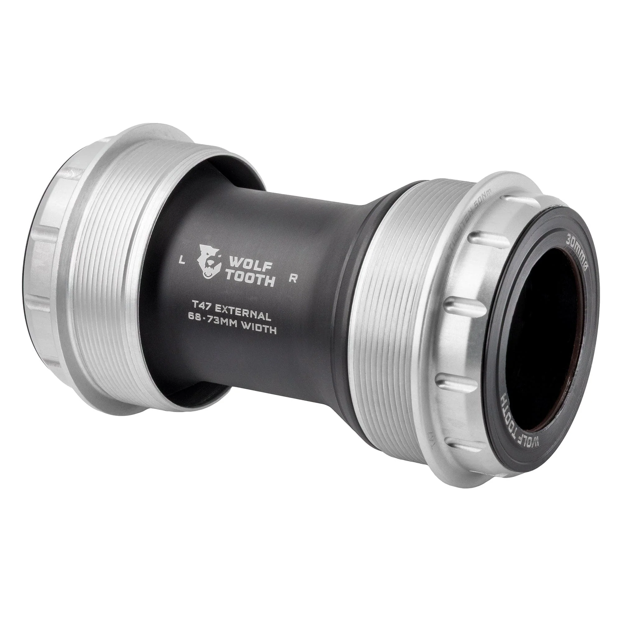 Boitier de Pédalier WOLFTOOTH T47 Externe 29mm SRAM DUB Raw Silver