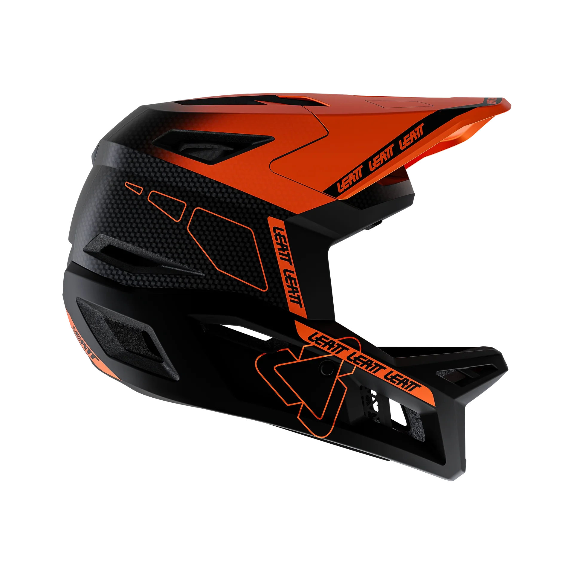 Casque VTT LEATT MTB GRAVITY 6.0 CARBON Glow Noir/Orange - Image 3