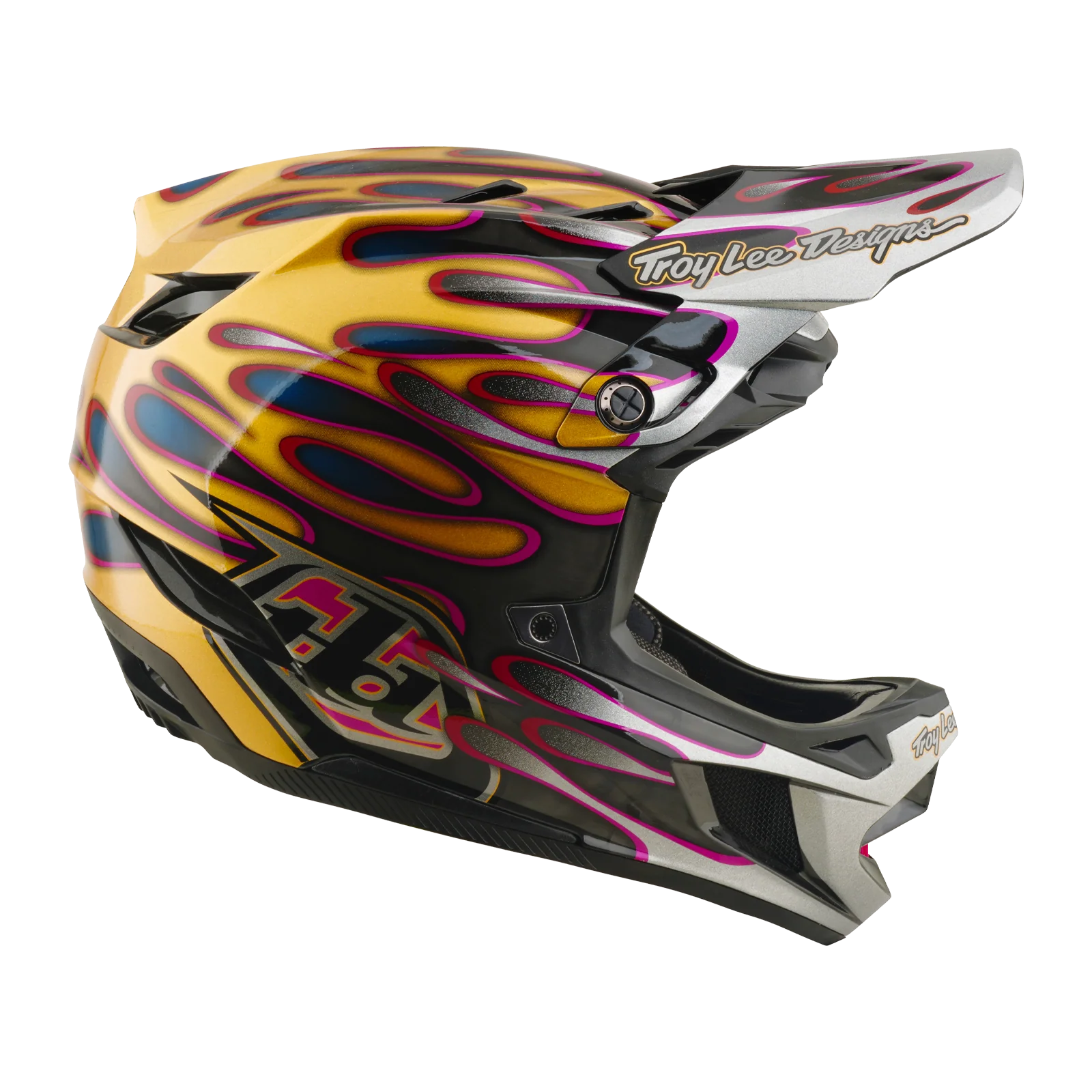 Casque VTT TROY LEE DESIGNS D4 CARBON MIPS Overspray Gold/Noir - Image 9