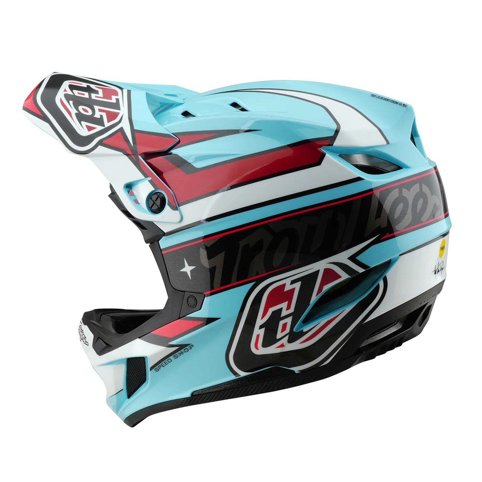 Casque VTT TROY LEE DESIGNS D4 POLYACRYLITE MIPS LINEAR Bleu - Image 2