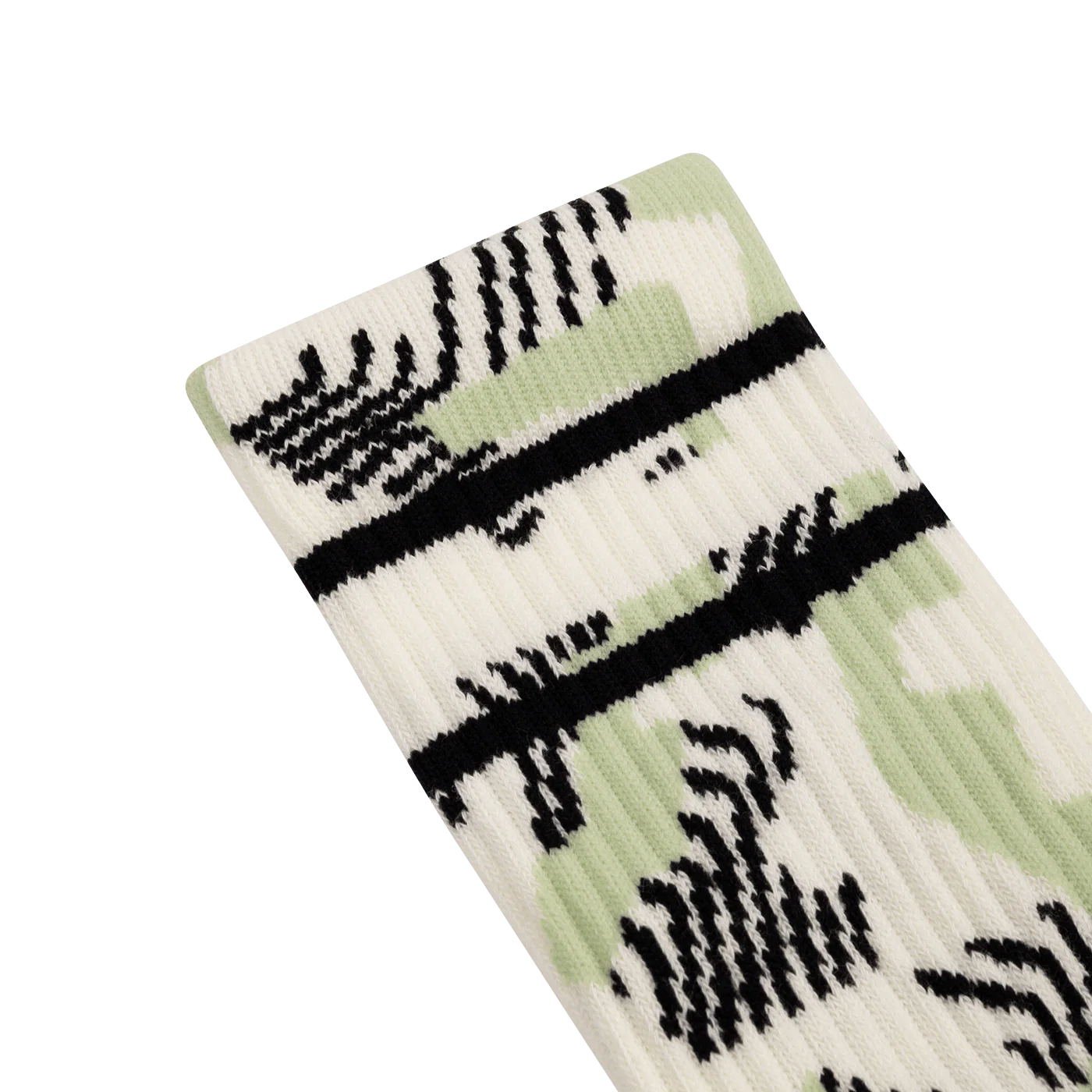 Chaussettes BURGTEC EVERYDAY CREW PATTERNED Blanc/Vert - Image 3