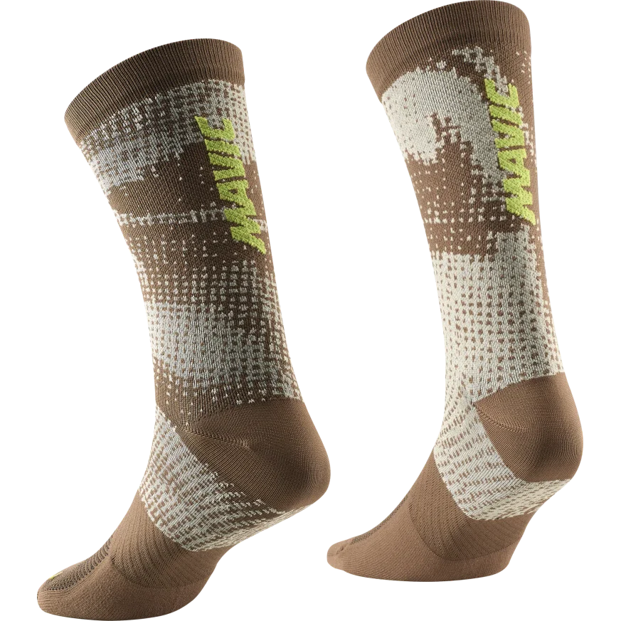 Chaussettes MAVIC ESSENTIAL GRAPHIC Marron - Image 2