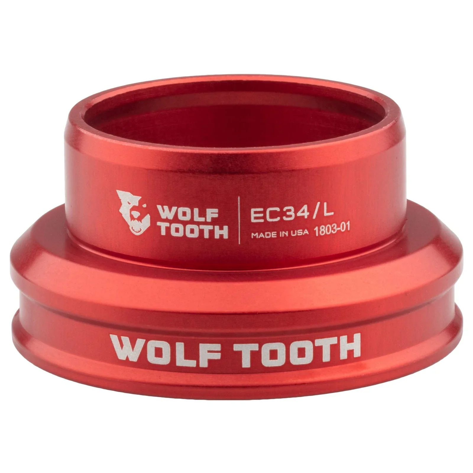 Cuvette Basse pour Jeu de Direction Externe WOLF TOOTH PERFORMANCE 1"1/8 EC34 Rouge