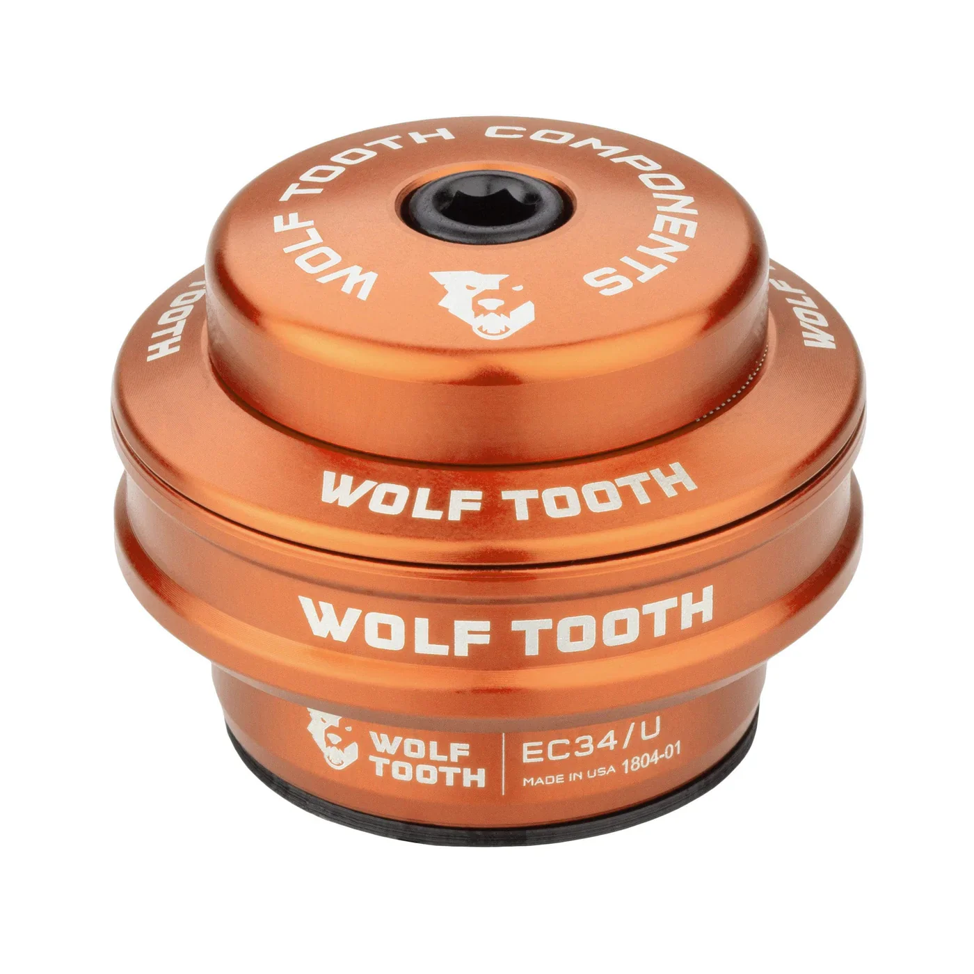 Cuvette Haute pour Jeu de Direction Externe WOLF TOOTH PERFORMANCE 1"1/8 EC34 Stack 16 mm Orange