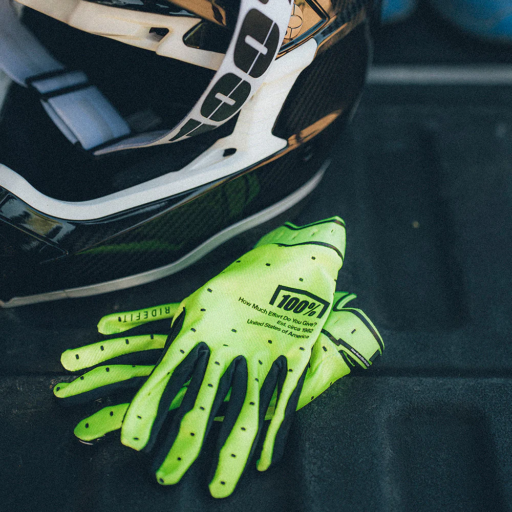 Gants 100% RIDEFIT Jaune - Image 3
