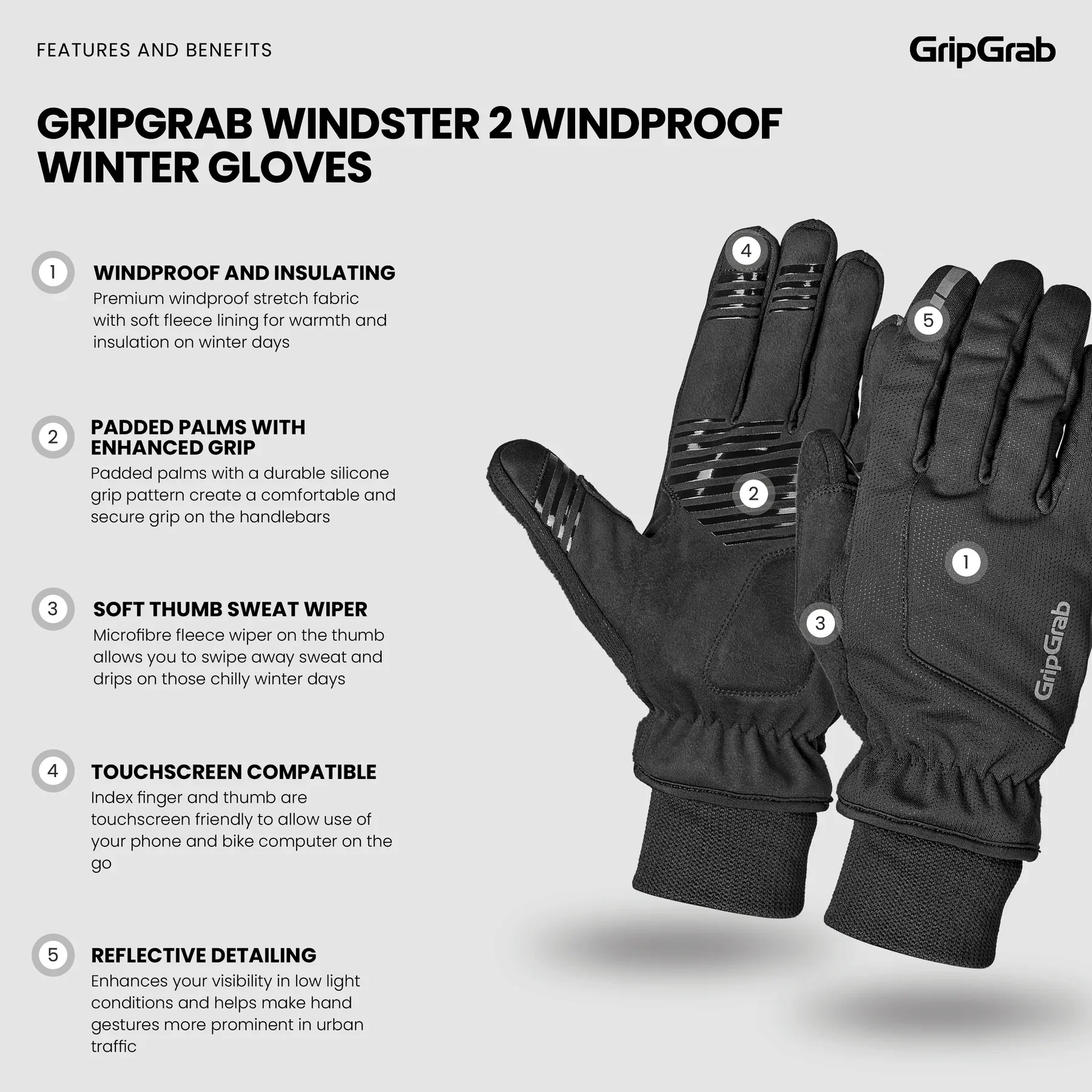 Gants GRIPGRAB WINDSTER 2 WINDPROOF WINTER Jaune - Image 8