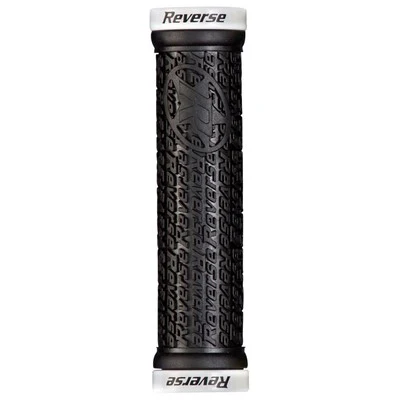 Grips REVERSE COMPONENTS STAMP Lock-On Ø 30mm Noir/Blanc