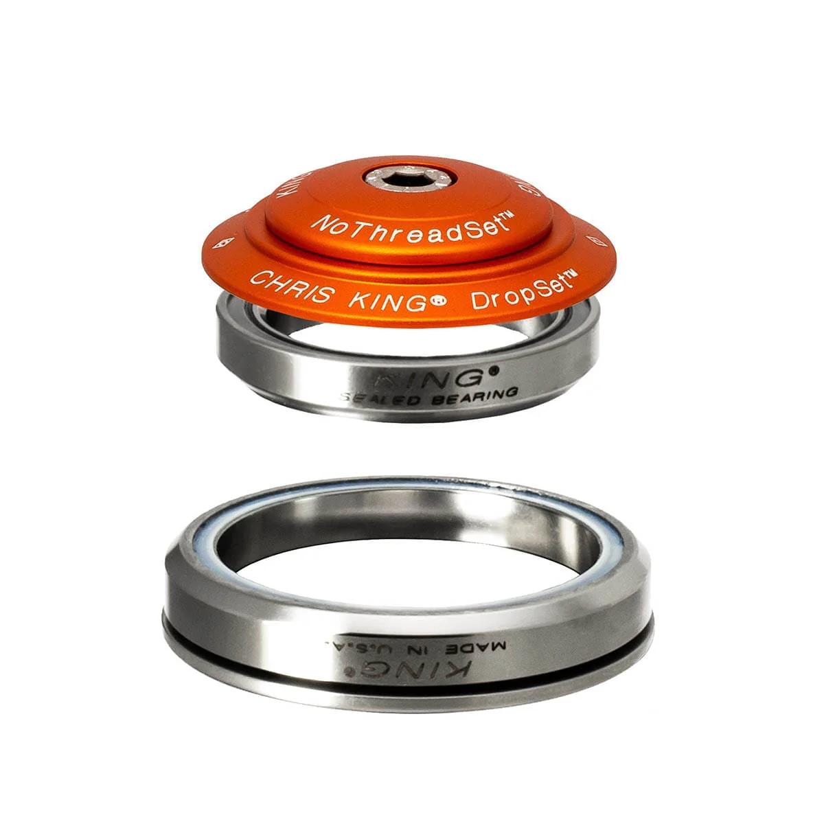 Jeu de Direction Intégré CHRIS KING DROPSET 5 1"1/8-1.5" IS42/IS52 Orange