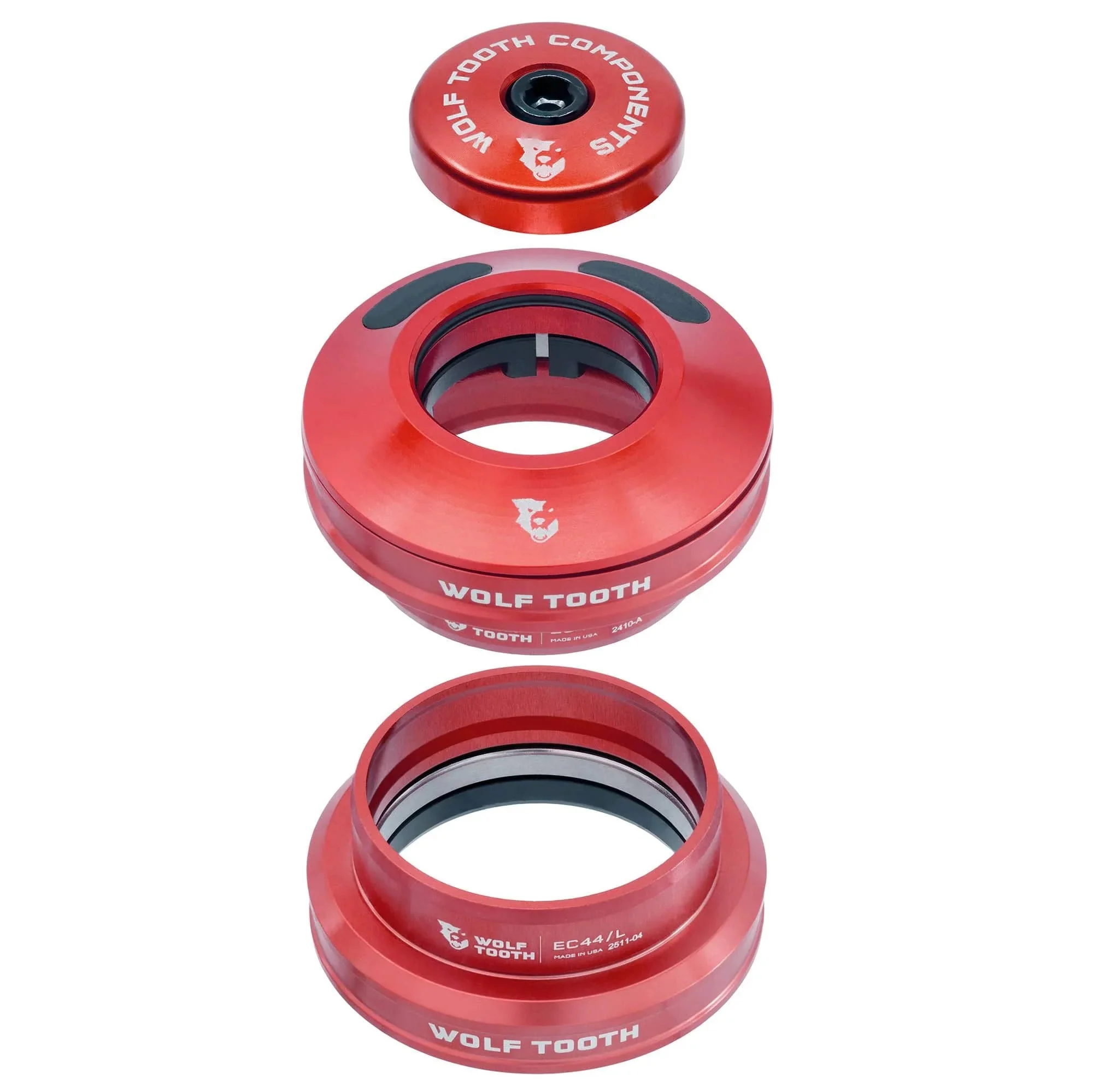 Jeu de Direction Externe WOLF TOOTH PREMIUM AERO EC44 Rouge