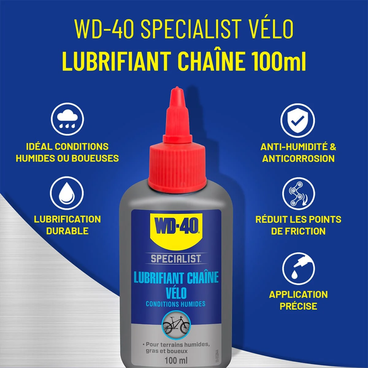 Lubrifiant Chaîne WD-40 SPECIALIST Conditions Humides (100 ml) - Image 3