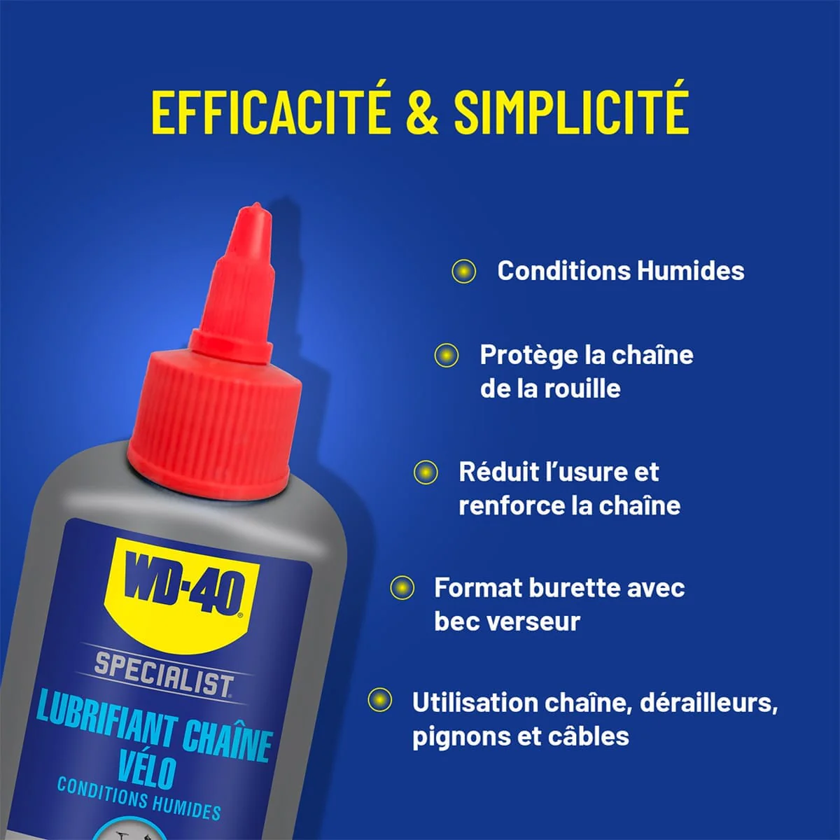 Lubrifiant Chaîne WD-40 SPECIALIST Conditions Humides (100 ml) - Image 4