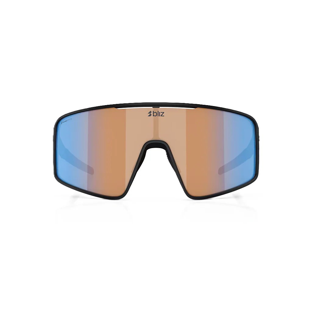 Lunettes BLIZ P001 Noir Matt Écran Coral/Orange Bleu Iridium - Image 2