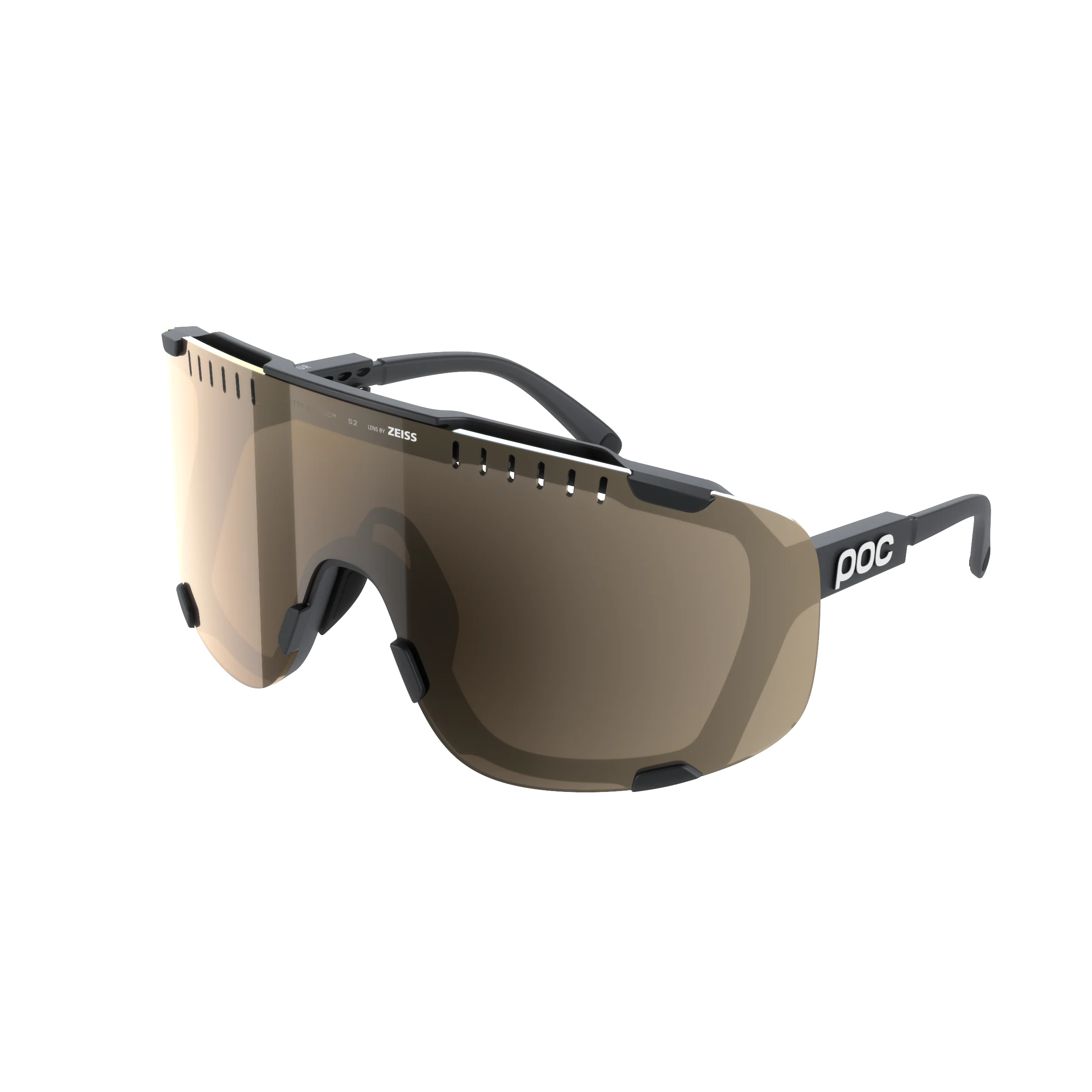 Lunettes POC DEVOUR + Noir Verre Clarity Trail Partly Sunny Silver