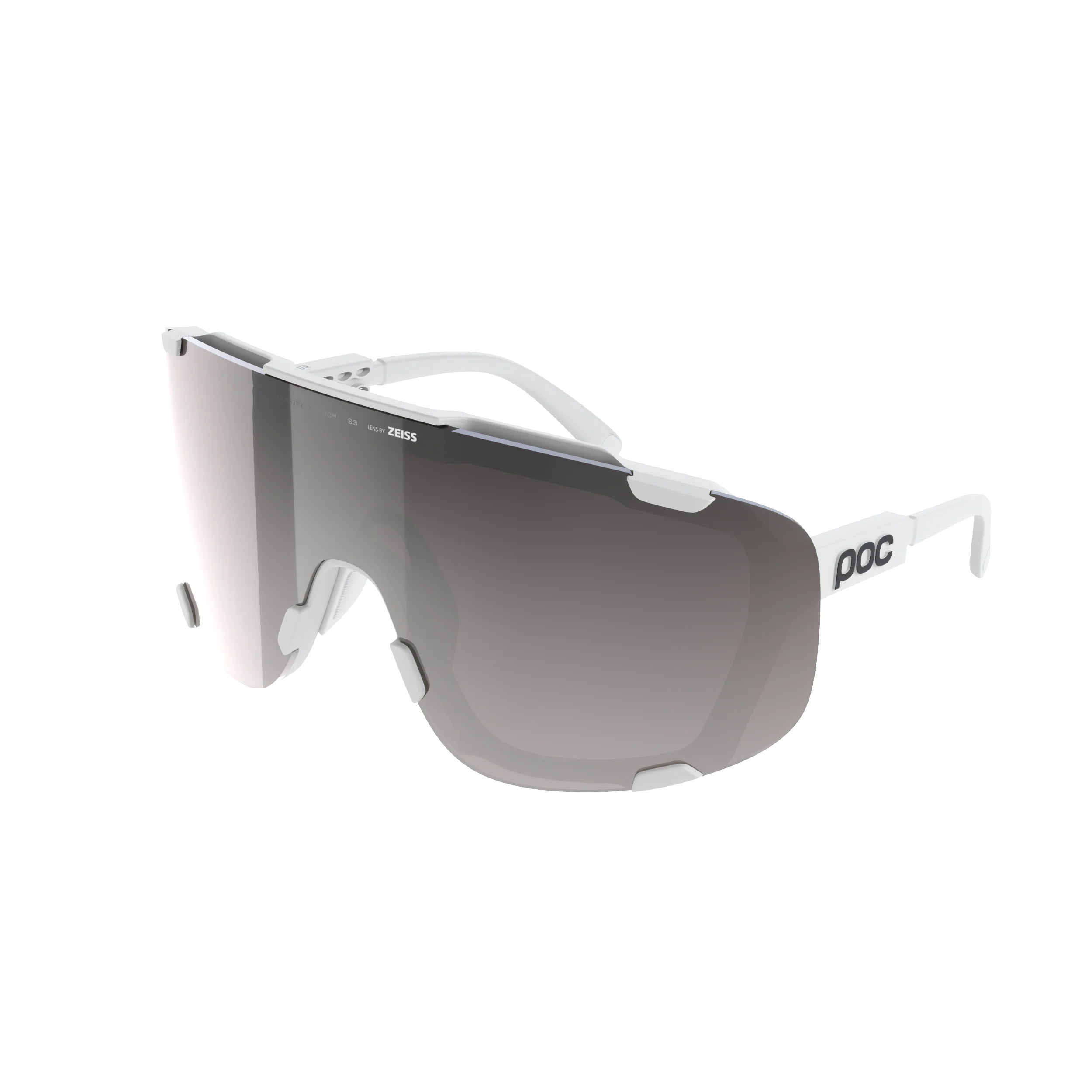 Lunettes POC DEVOUR WF+ Blanc Verre Clarity Road Sunny Silver