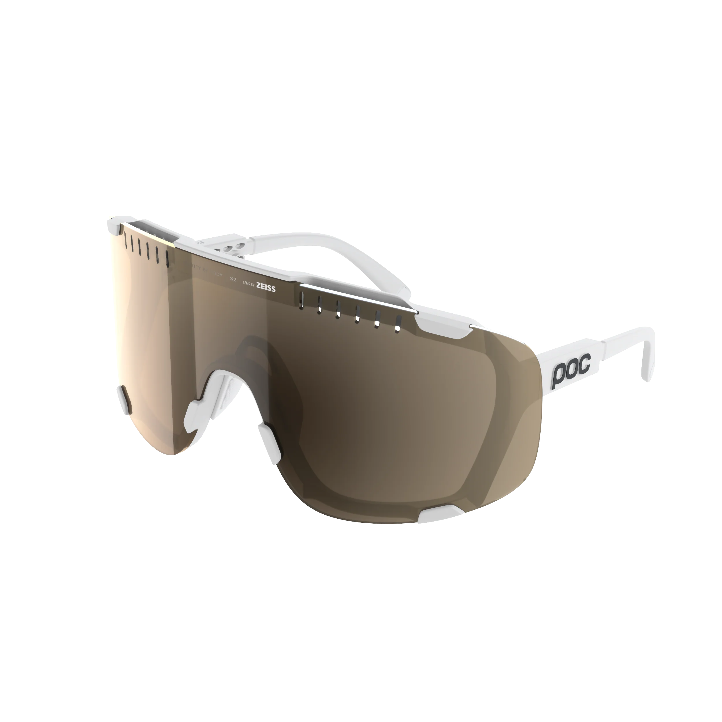 Lunettes POC DEVOUR WF + Blanc Verre Clarity Trail Partly Sunny Silver