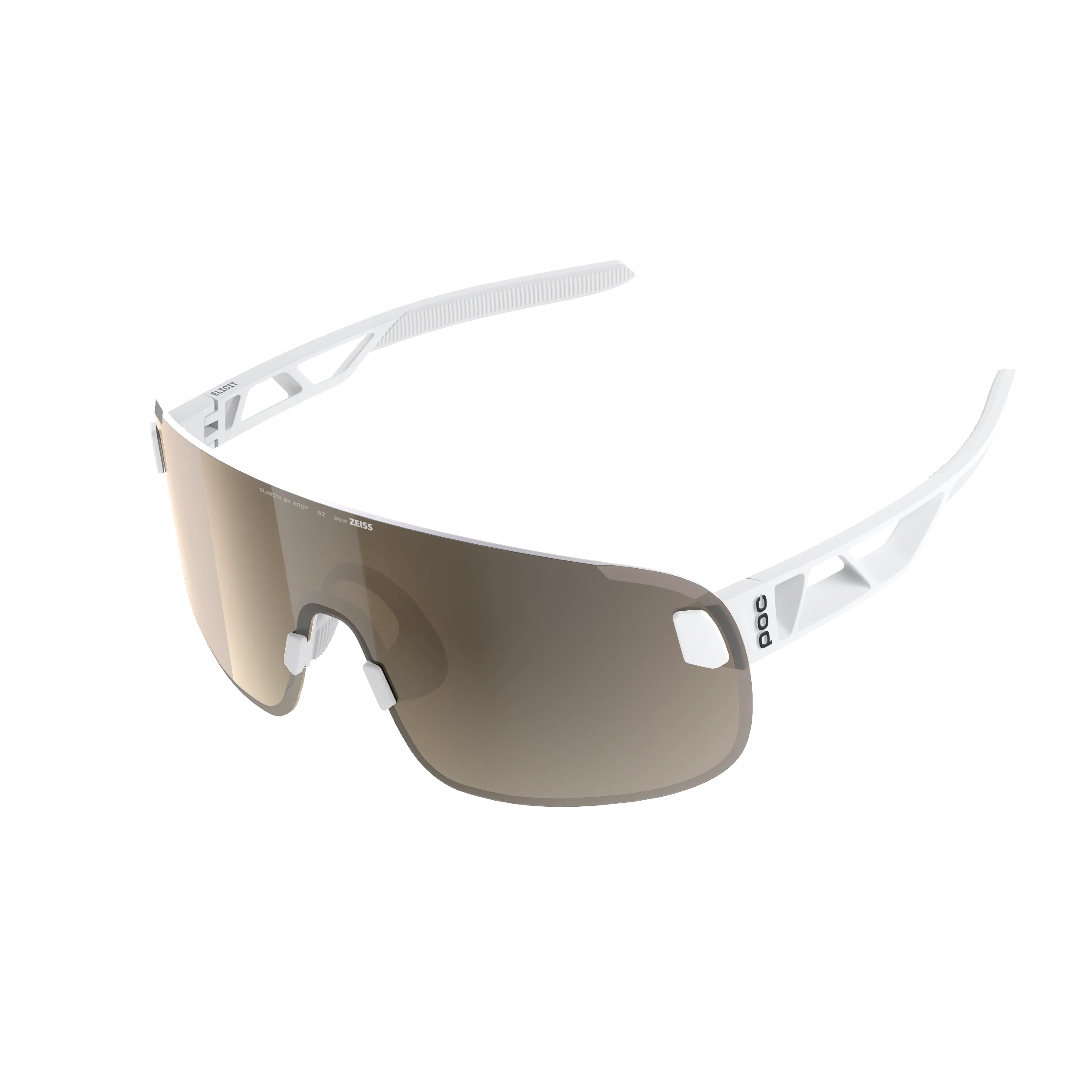 Lunettes POC ELICIT Blanc Verre Clarity Trail Partly Sunny Silver