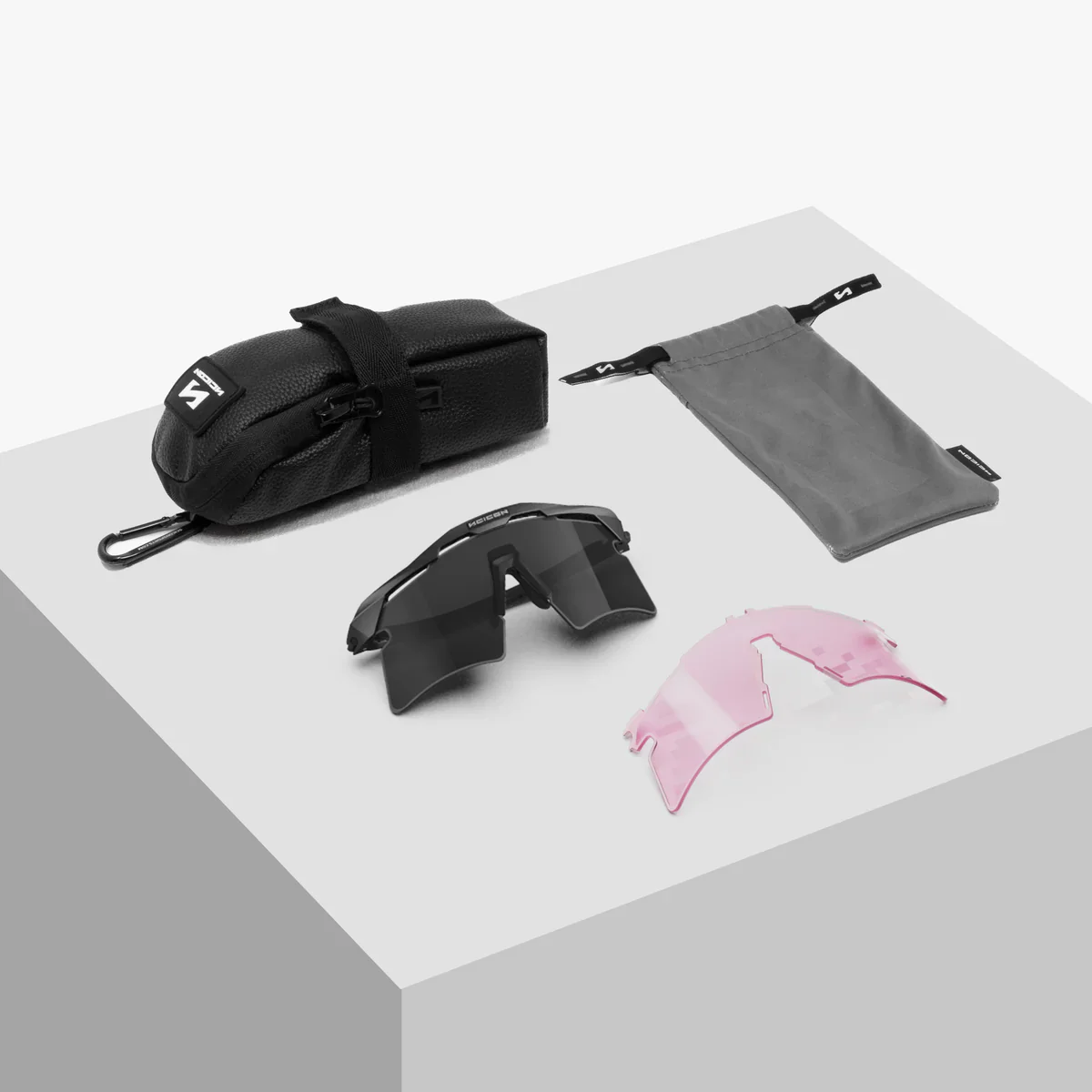 Lunettes SCICON AEROSHADE 2.0 TITANIUM Blanc Metal Verre Smoke Black + Pink - Image 7