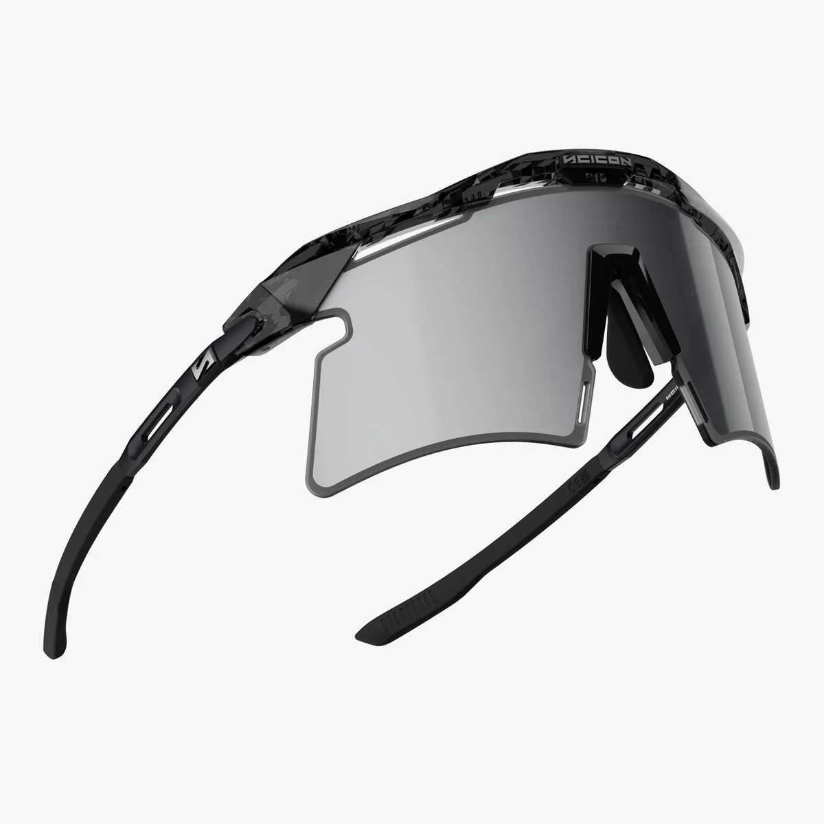 Lunettes SCICON AEROSHADE 2.0 TITANIUM Noir Crystal Gloss Verre Multimirror Silver + Pink - Image 4