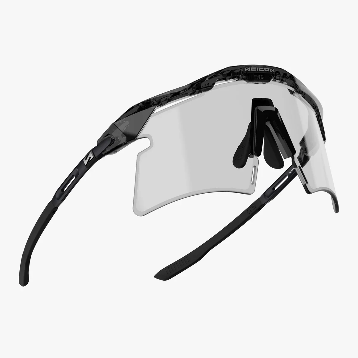 Lunettes SCICON AEROSHADE 2.0 TITANIUM Noir Crystal Gloss Verre Photochromique Grey - Image 4