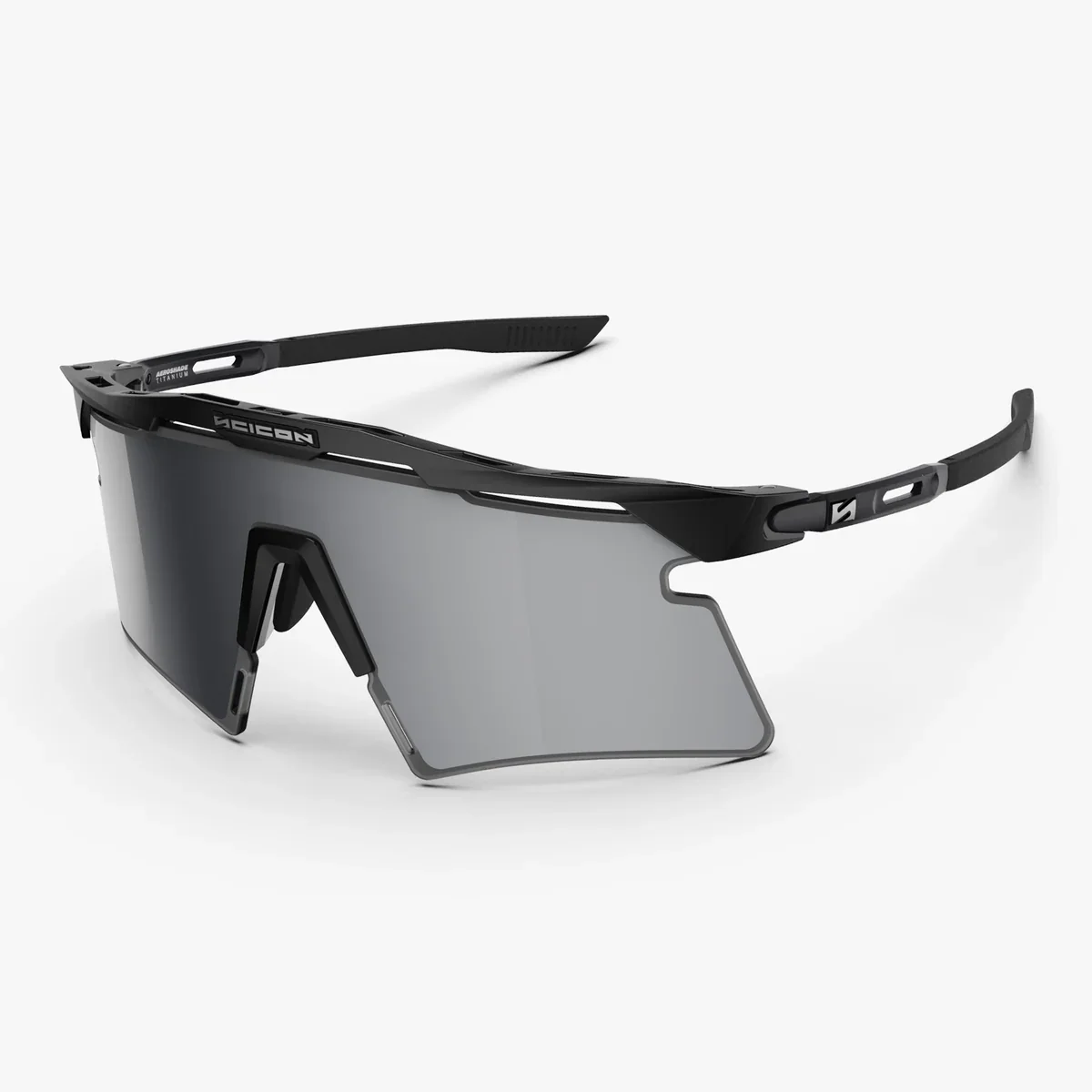 Lunettes SCICON AEROSHADE 2.0 TITANIUM Noir Matt Verre Multimirror Silver + Pink