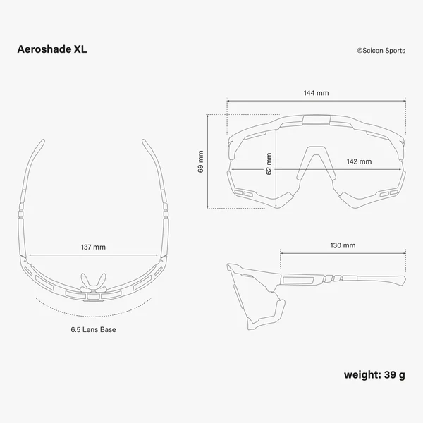 Lunettes SCICON AEROSHADE XL Noir Iridium Argent - Image 6