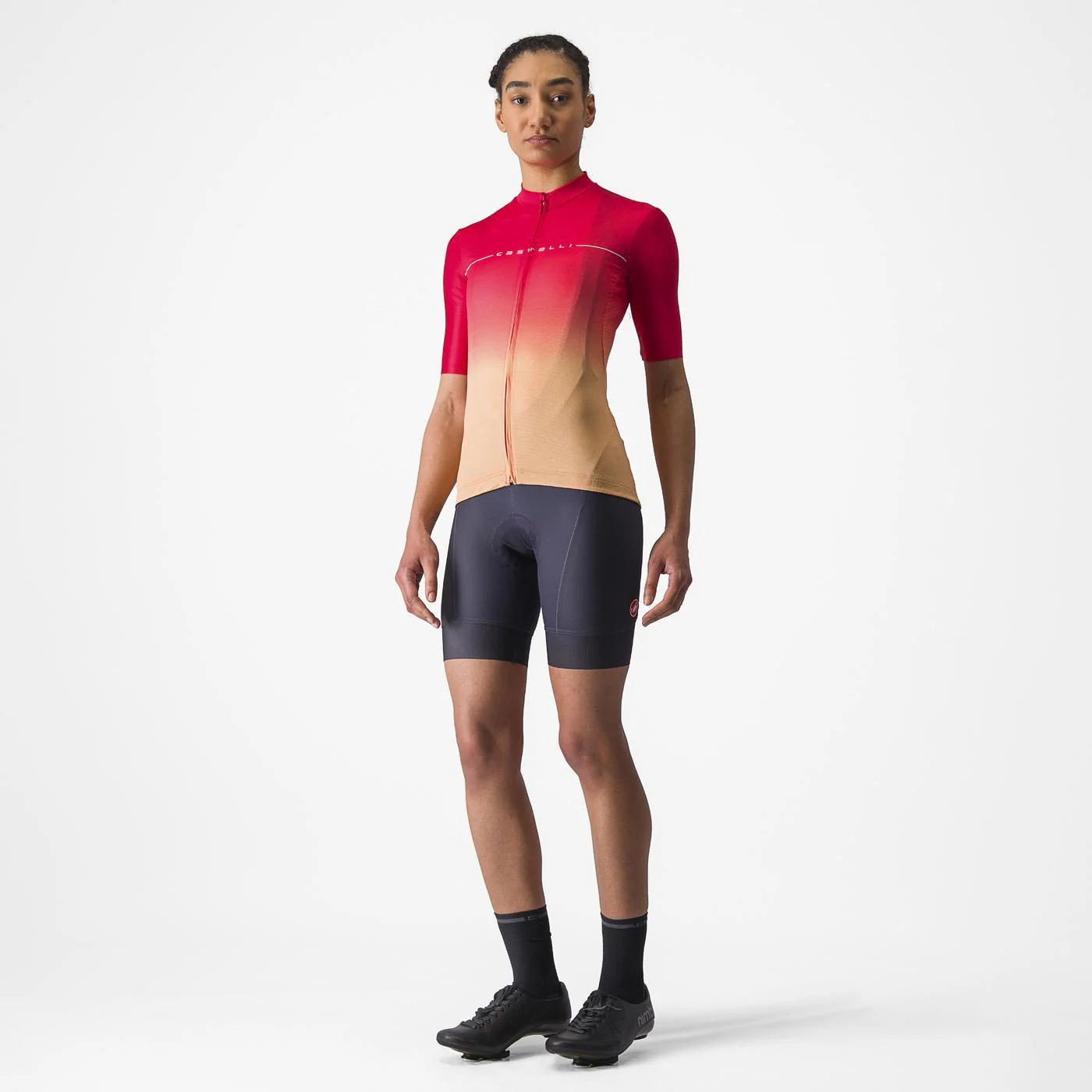 Maillot CASTELLI SALITA Femme Manches Courtes Rose/Orange - Image 7