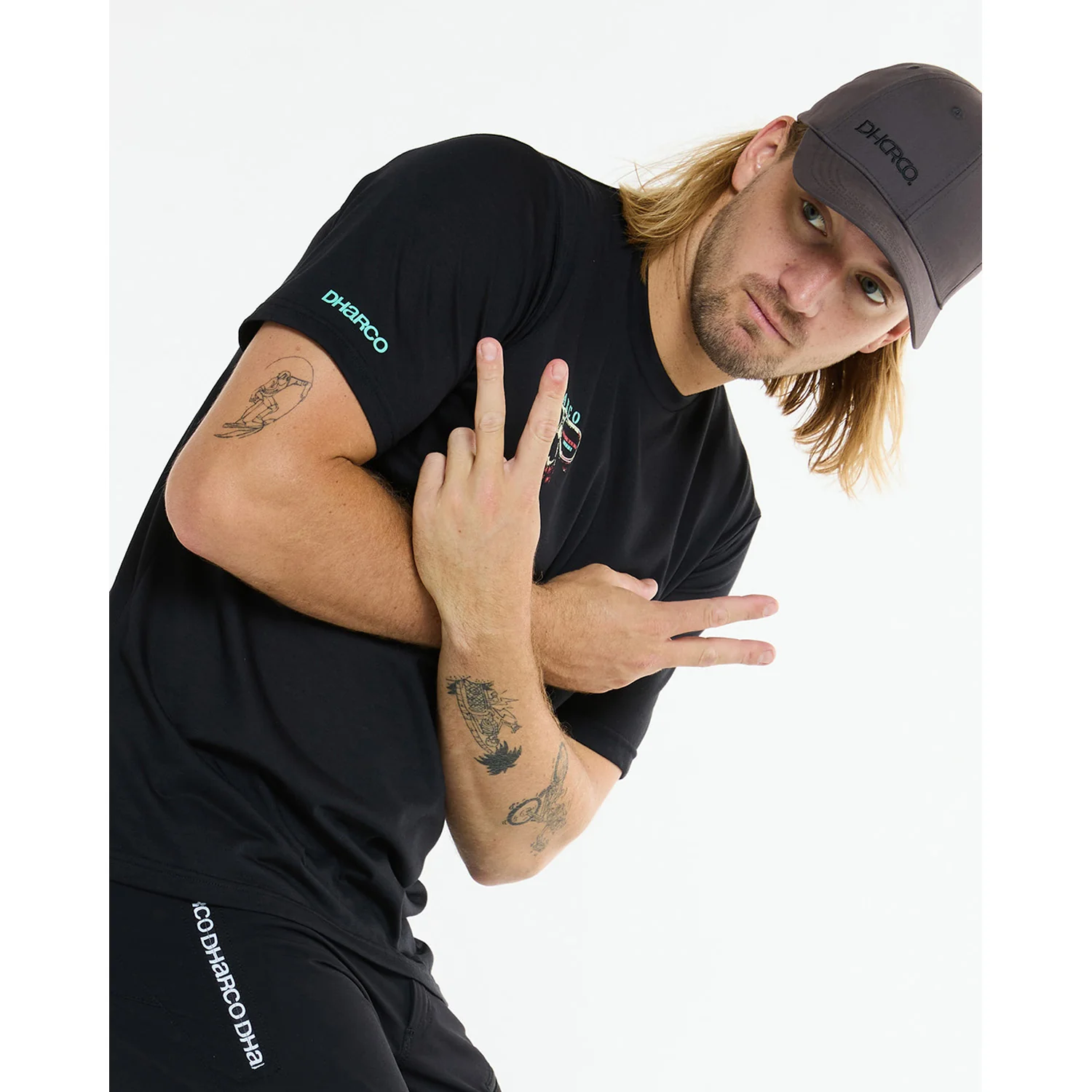 Maillot DHARCO TECH TEE EDDIE Manches Courtes Noir - Image 10