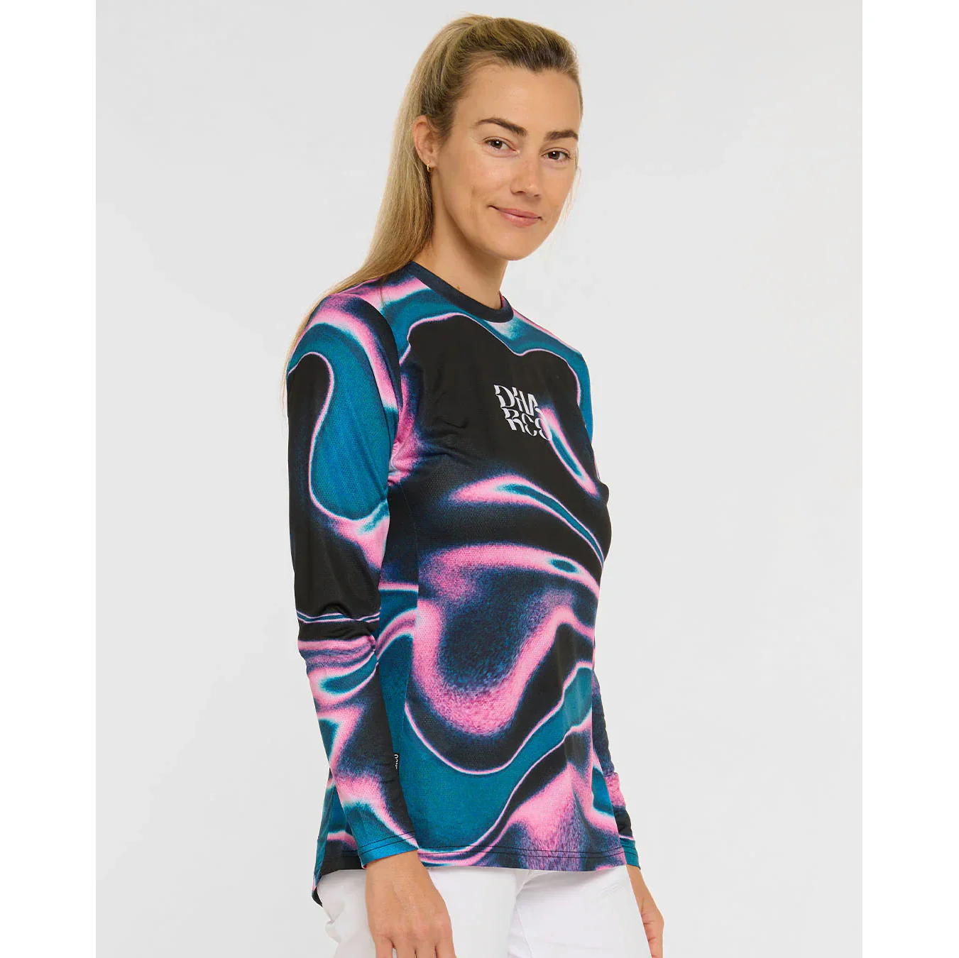 Maillot DHARCO RACE AURORA Manches Longues Femme Noir/Rose - Image 3