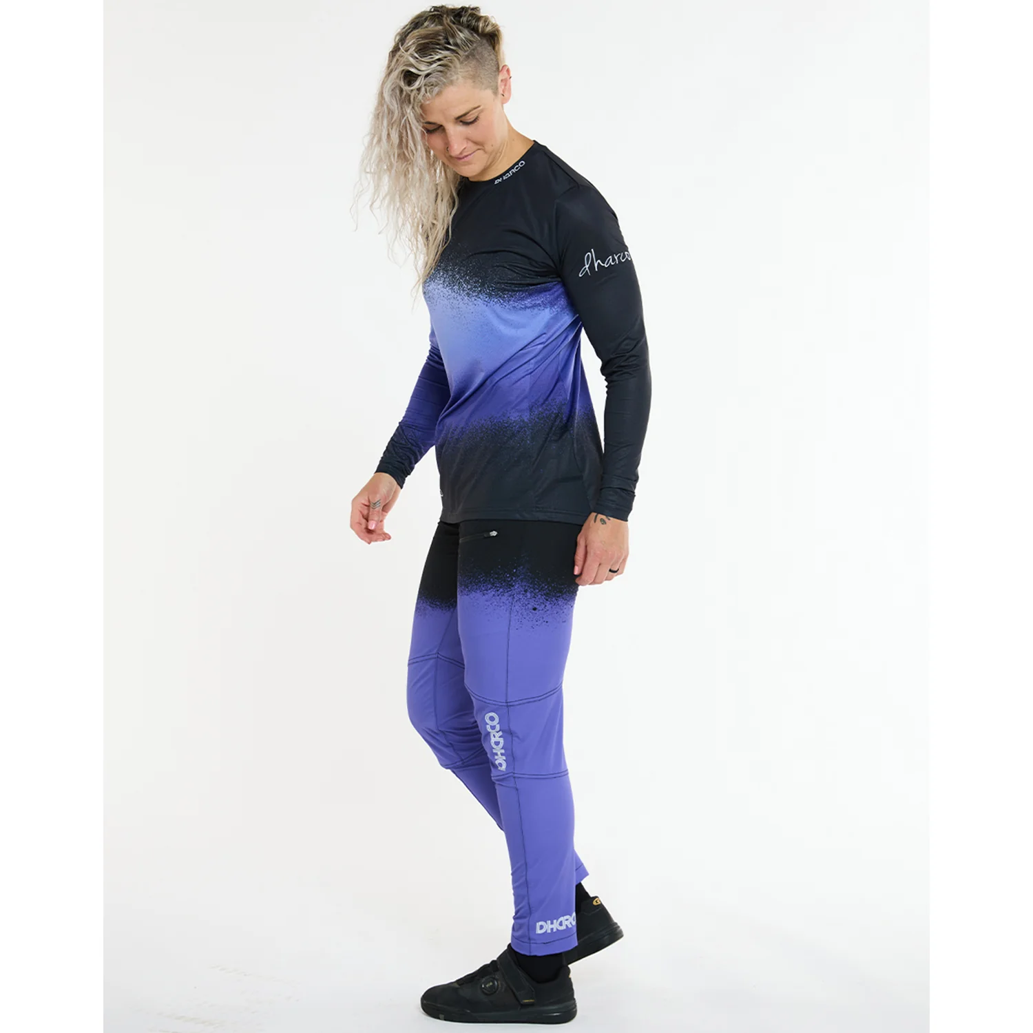 Maillot DHARCO RACE ULTRA VIOLET Manches Longues Femme Noir/Violet - Image 5