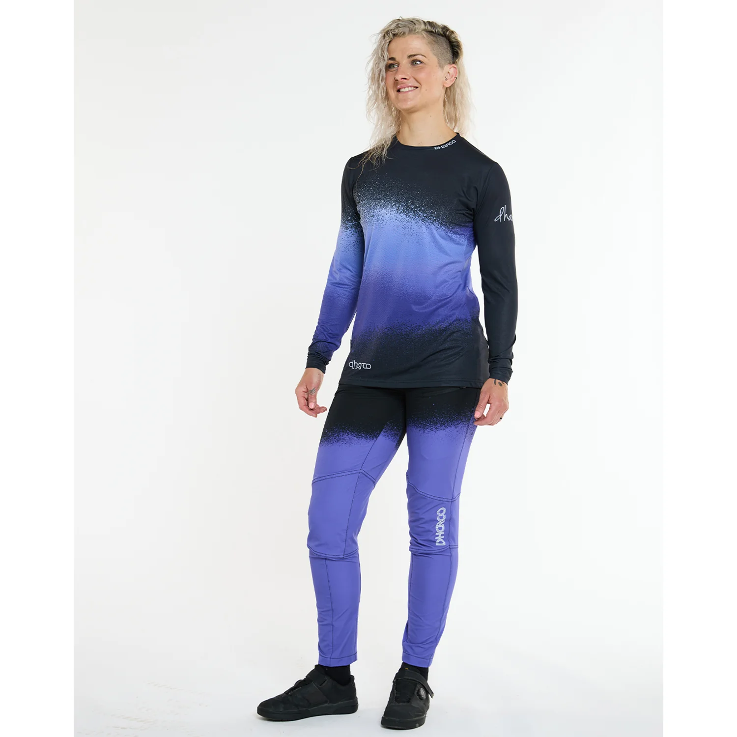 Maillot DHARCO RACE ULTRA VIOLET Manches Longues Femme Noir/Violet - Image 8