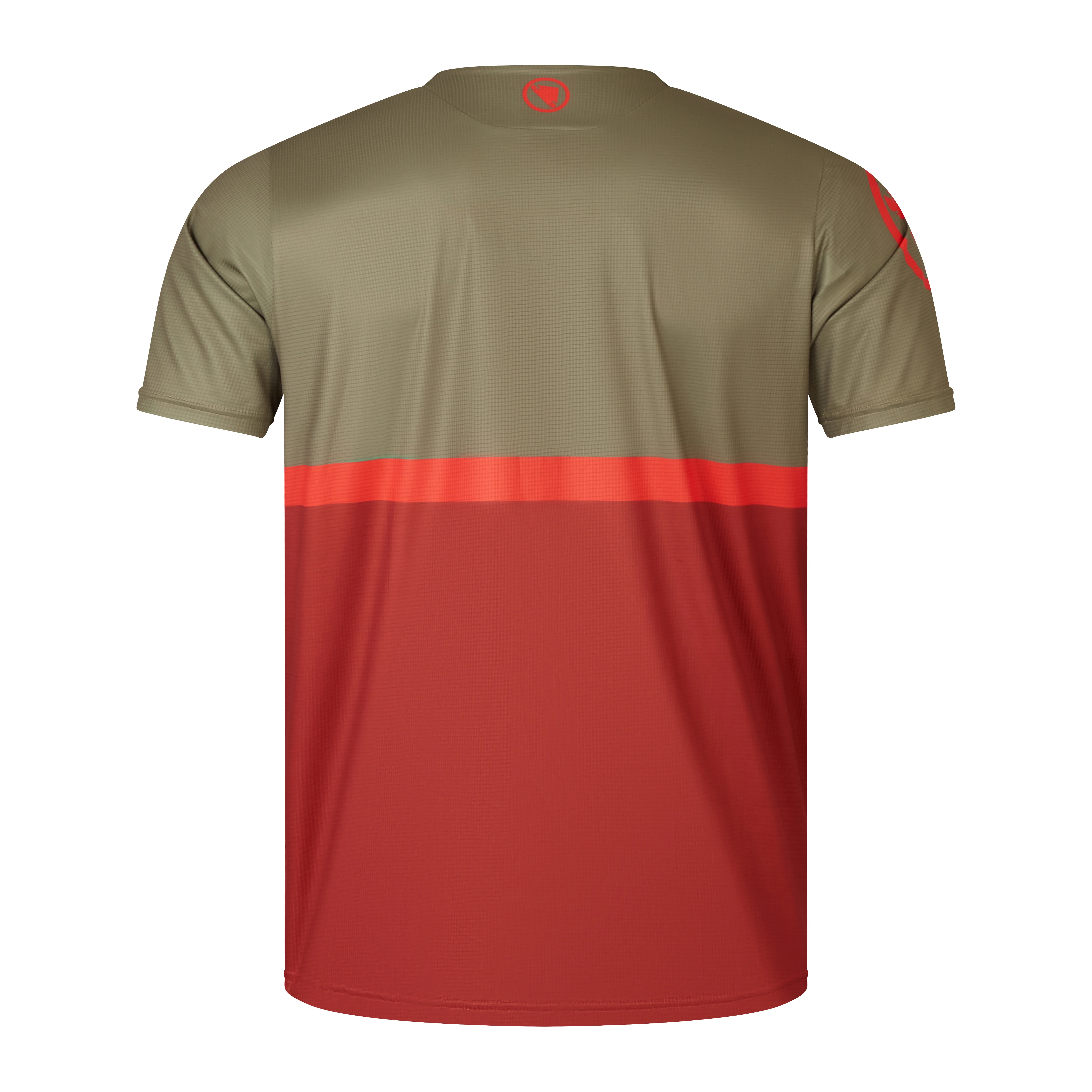 Maillot ENDURA SINGLETRACK CORE TEE II Manches Courtes Kaki/Rouge - Image 2