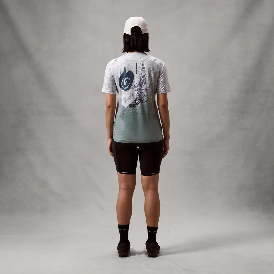 Maillot ENDURA SINGLETRACK PRINT Manches Courtes Femme Aero Blue - Image 4