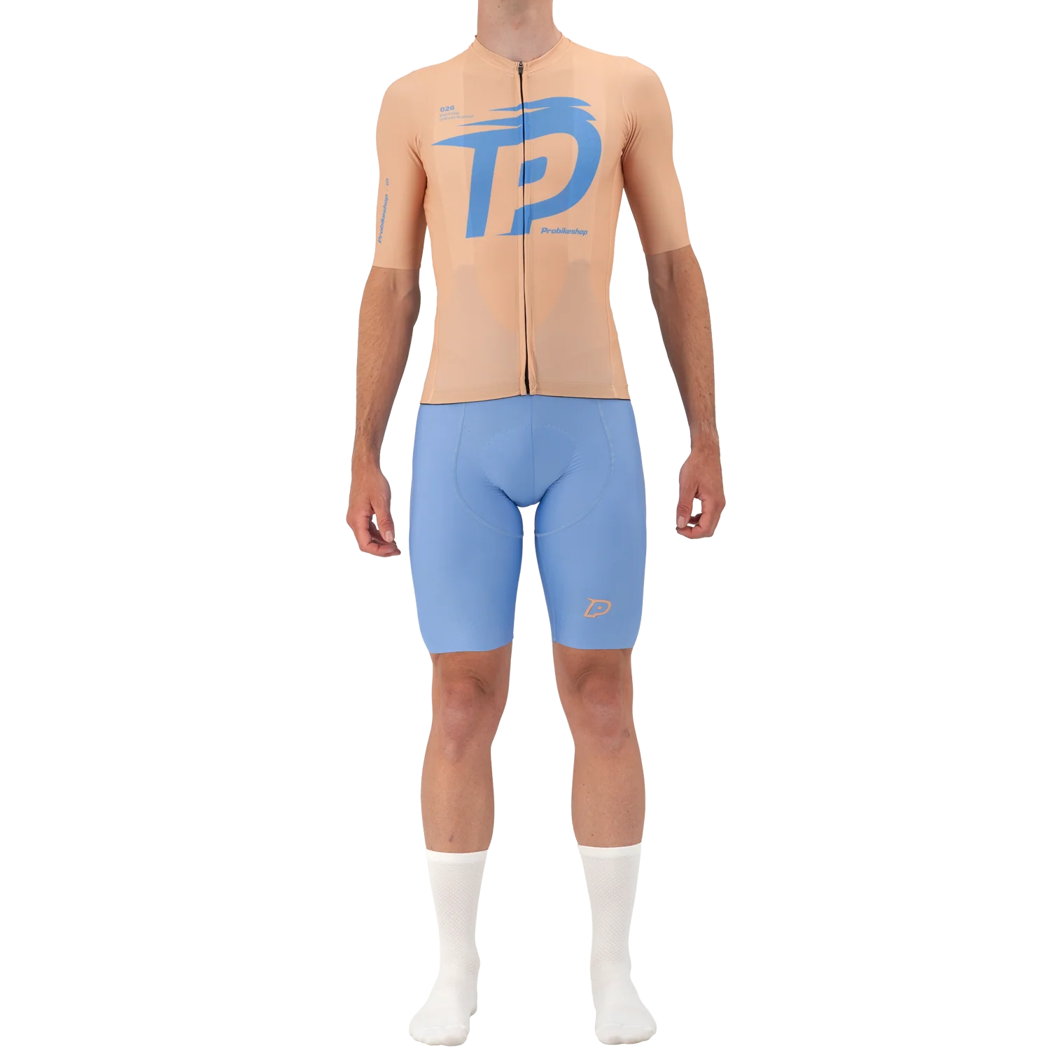 Maillot PROBIKESHOP By CHEF DE FILE Manches Courtes Beige