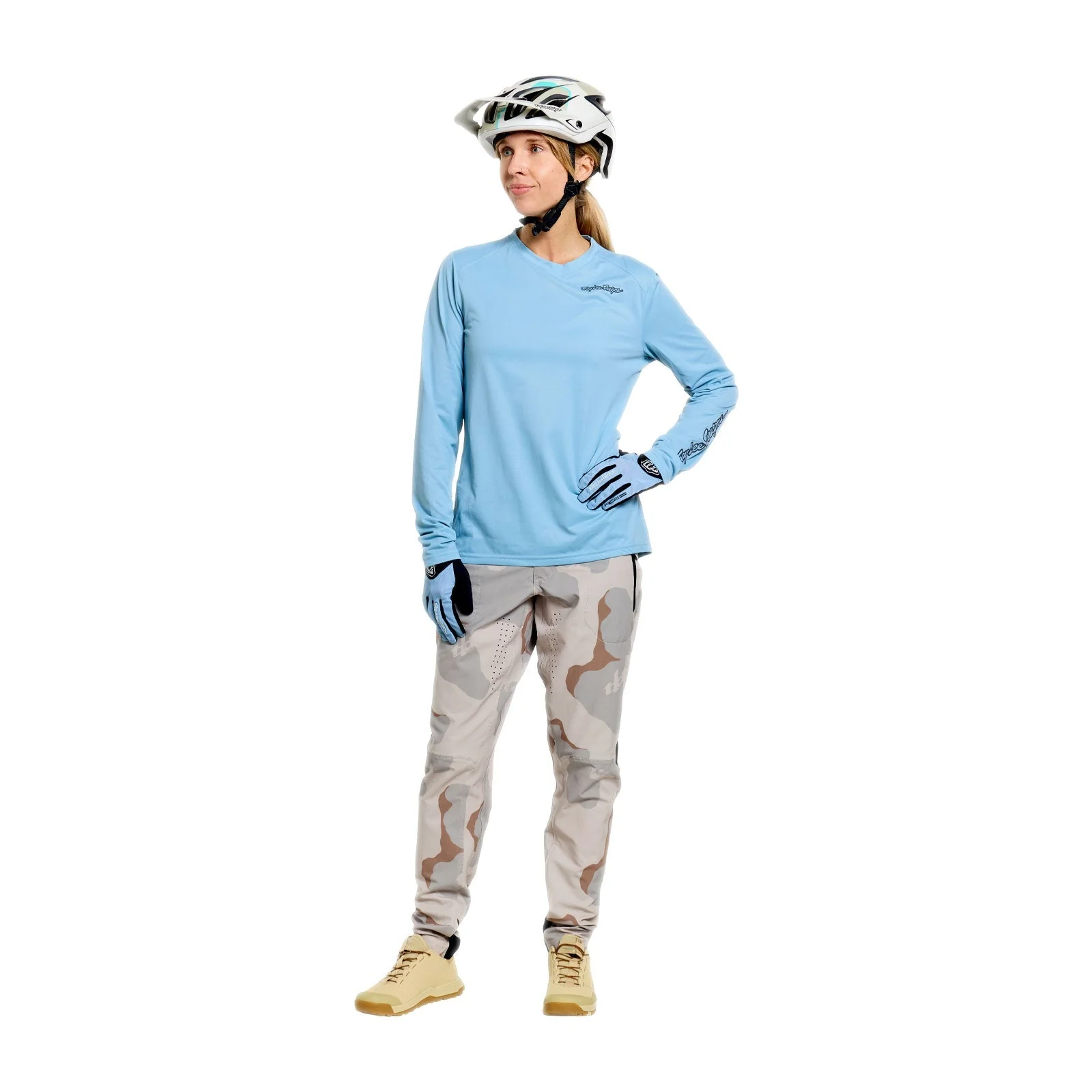 Maillot TROY LEE DESIGNS LILIUM PRO Femme Manches Longues Bleu - Image 3
