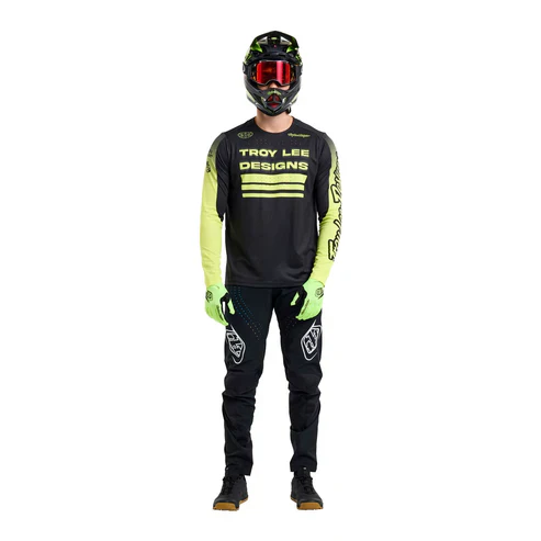 Maillot TROY LEE DESIGNS SPRINT Manches Longues Noir/Jaune - Image 11