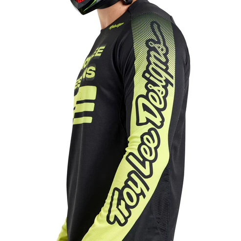 Maillot TROY LEE DESIGNS SPRINT Manches Longues Noir/Jaune - Image 14