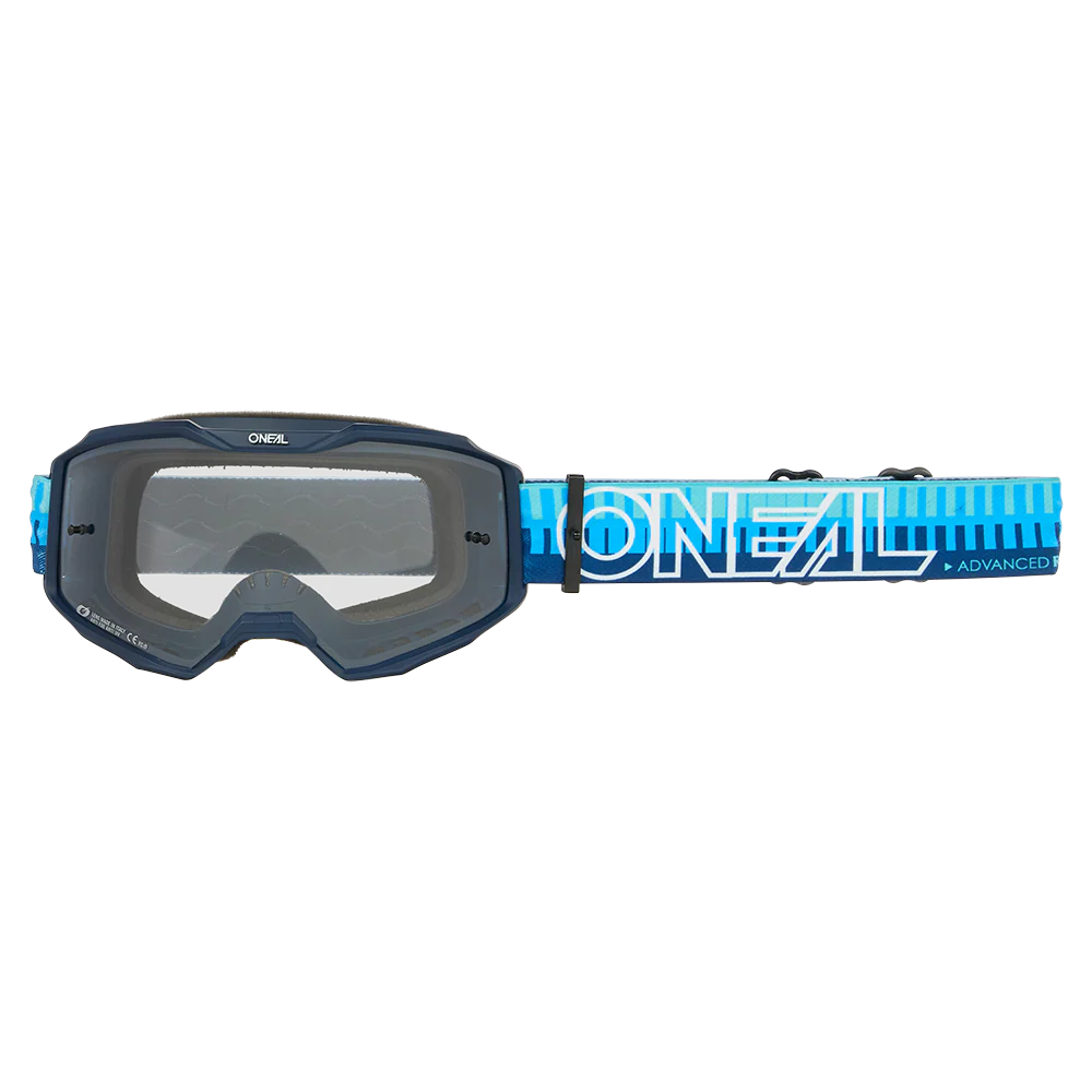 Masque O'NEAL B-10 STRIPED Bleu Écran Clear
