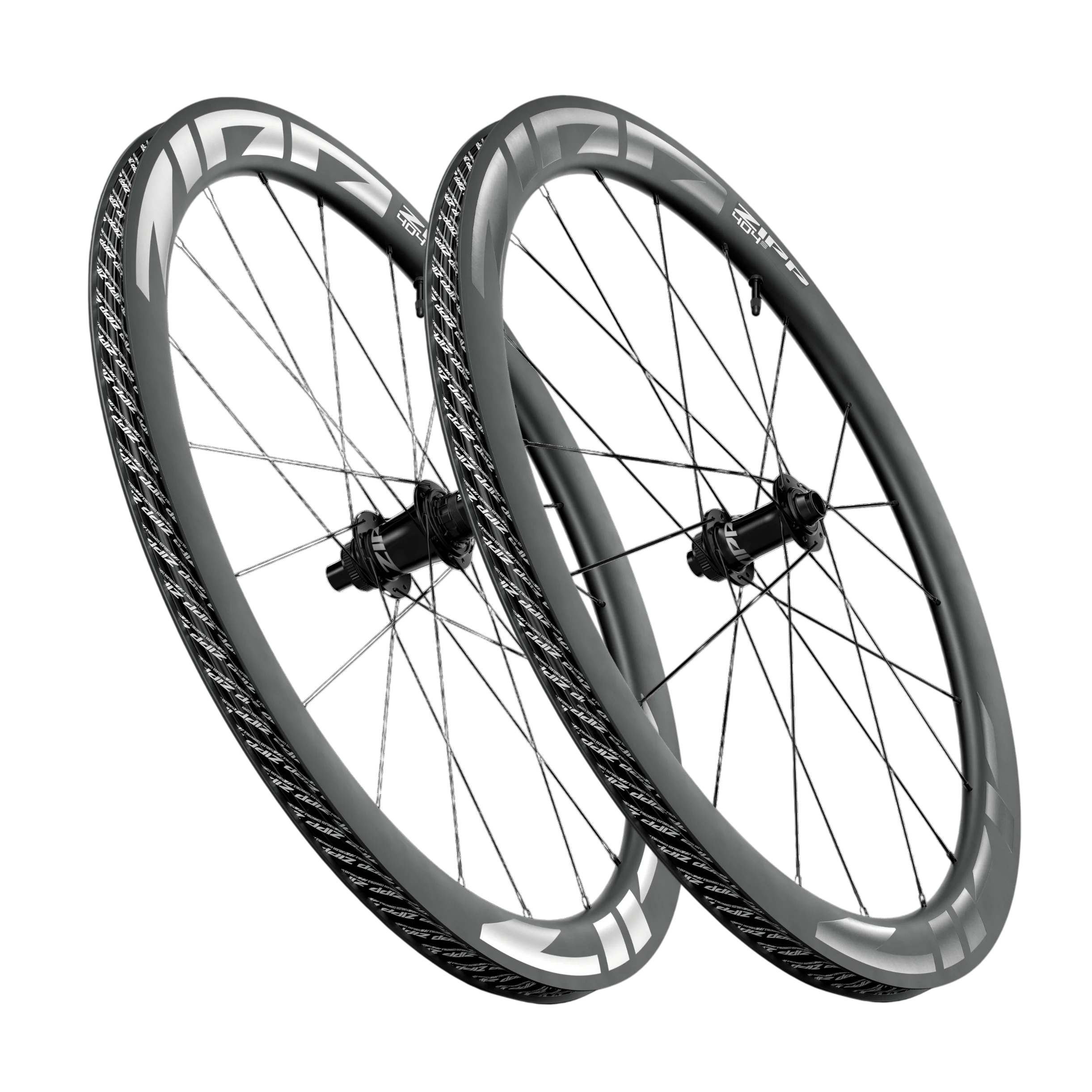 Paire de Roues ZIPP 404 S A1 Tubeless Ready (Center Lock) Noir/Gris