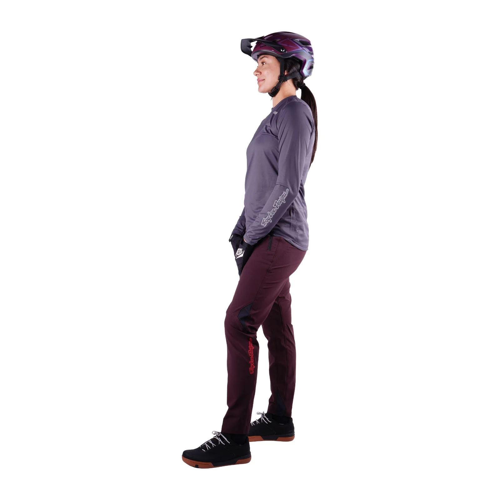 Pantalon TROY LEE DESIGNS LILIUM PRO MONO Femme Bordeaux - Image 3