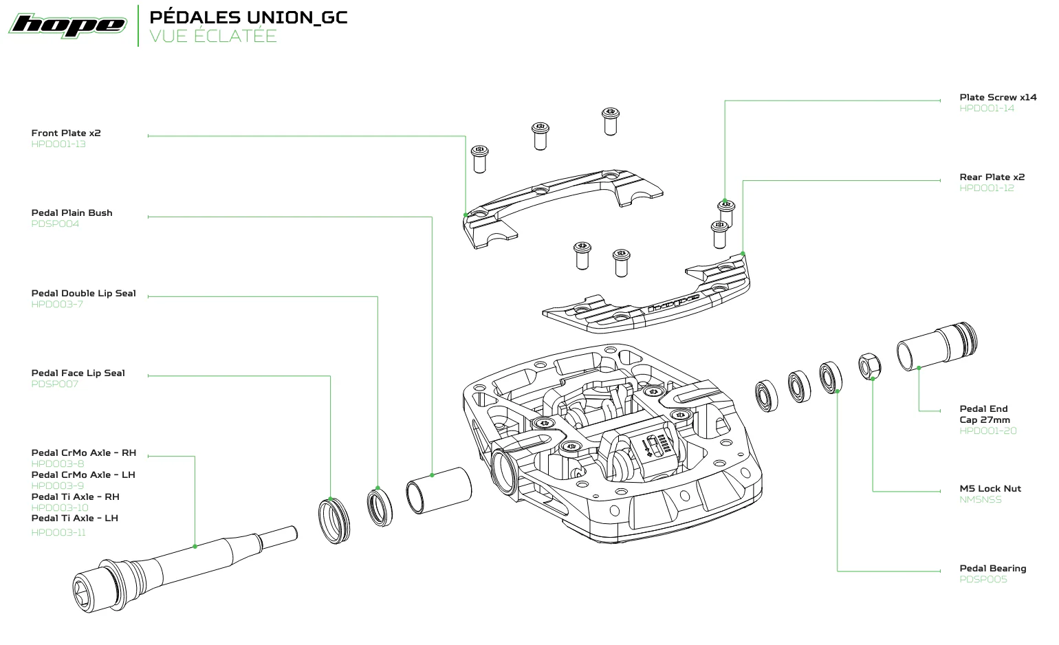 Pédales HOPE UNION GRAVITY Argent - Image 3