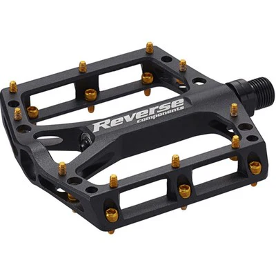 Pédales Plates REVERSE COMPONENTS BLACK ONE Noir/Or