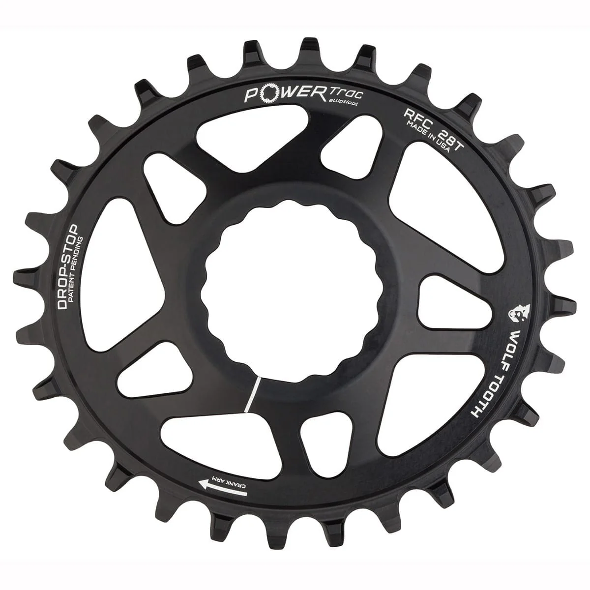 Plateau Mono Oval WOLF TOOTH ELLIPTICAL 9/10/11/12V Raceface CINCH Direct Mount Offset 6mm Noir - Image 2