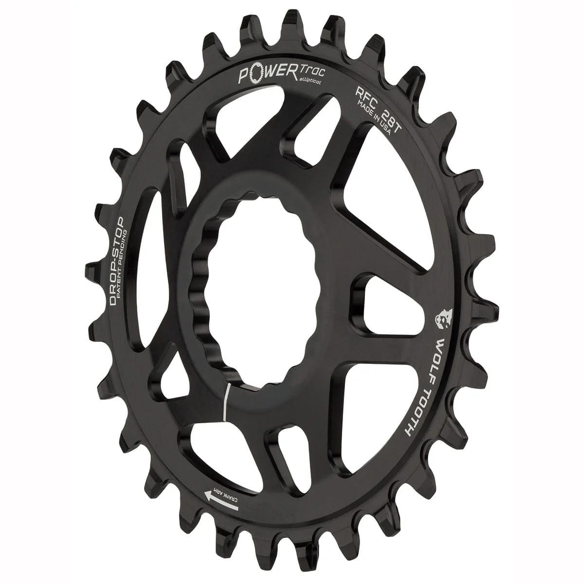 Plateau Mono Oval WOLF TOOTH ELLIPTICAL 9/10/11/12V Raceface CINCH Direct Mount Offset 6mm Noir - Image 6