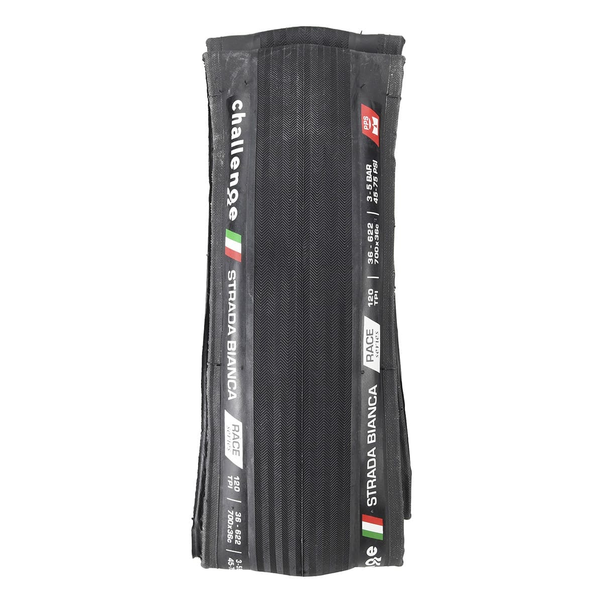 Pneu CHALLENGE STRADA BIANCA 700x36c TubeType Noir