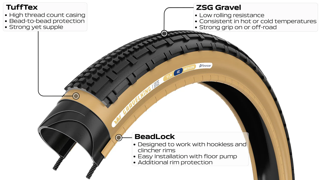 Pneu PANARACER GRAVELKING SK R TLC 700x40c Tubeless Ready Beige - Image 3