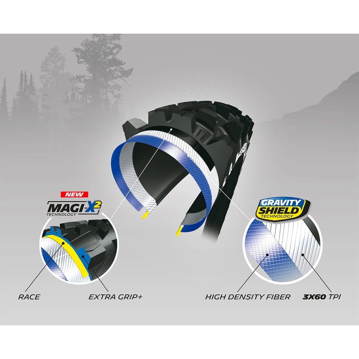 Pneu MICHELIN WILD ENDURO FRONT Competition Line 27.5x2.40 MAGI-X Tubeless Ready Souple - Image 4