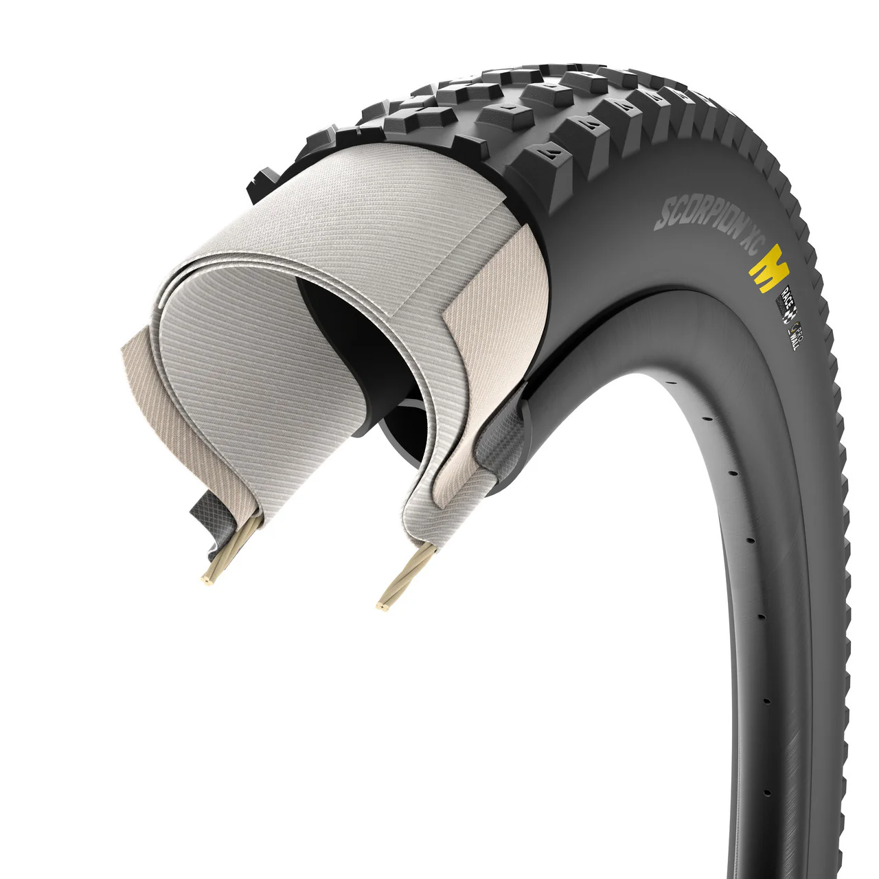 Pneu PIRELLI SCORPION RACE XC M ProWall 29x2.40 Tubeless Ready Souple Noir/Beige Retro - Image 2